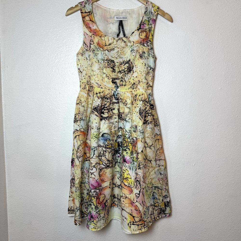 Frock Shop Mushroom House Fairycore Dress Women's XS Sleeveless Rocking Horse